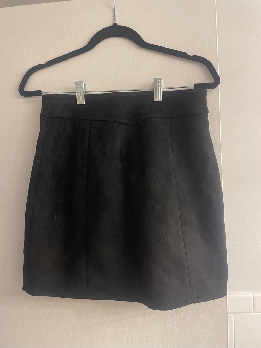 Dex Black Mini Skirt with Red & White Floral Embroidery - Picture 2 of 3